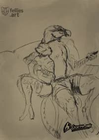 Citali & Gaertan watching TV